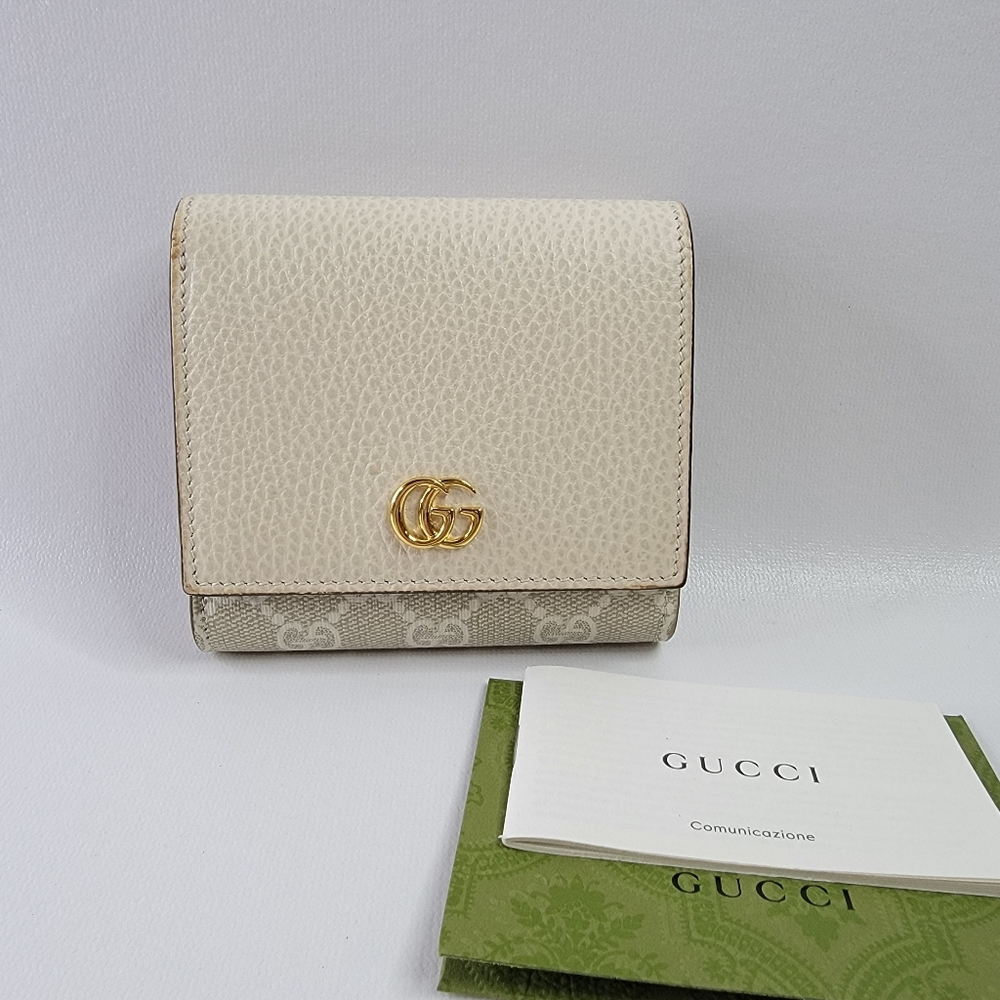 GUCCI GG Marmont PVC Leather Bifold Wallet | LIMITED EDITION